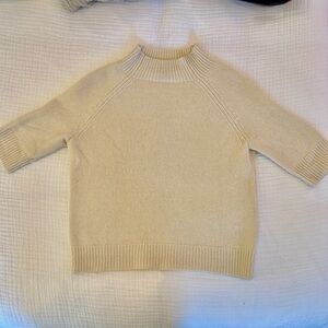 Theory Cream Cashmere Turtleneck Sweater